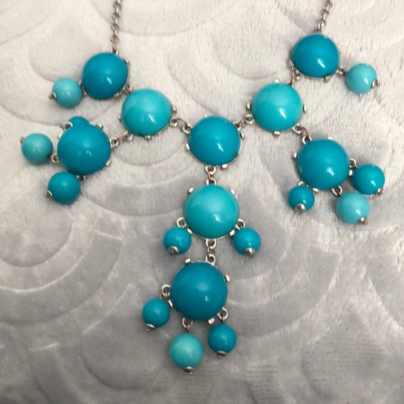 Turquoise color bubble necklace - Picture 2 of 3